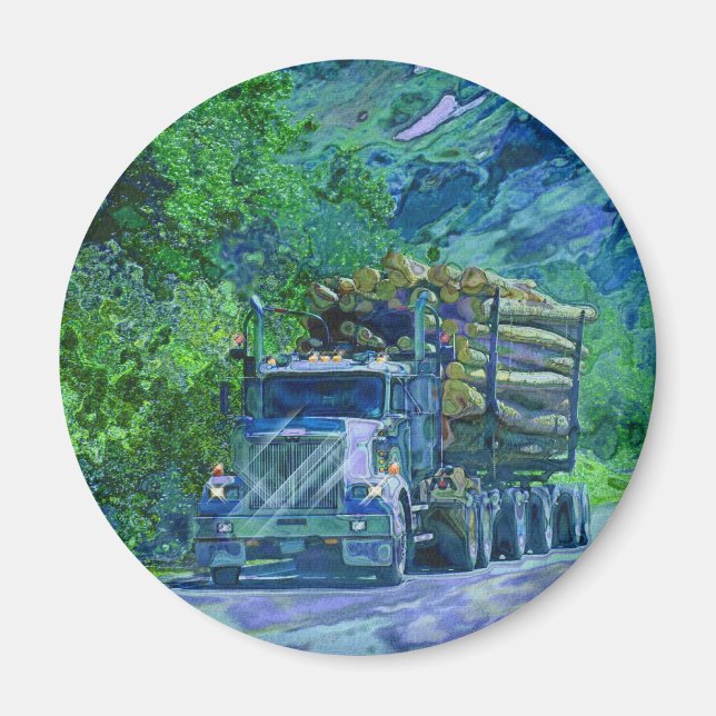 CARGO TRUCK BIG RIG TRUCKERS Gifts Magnet (Front)