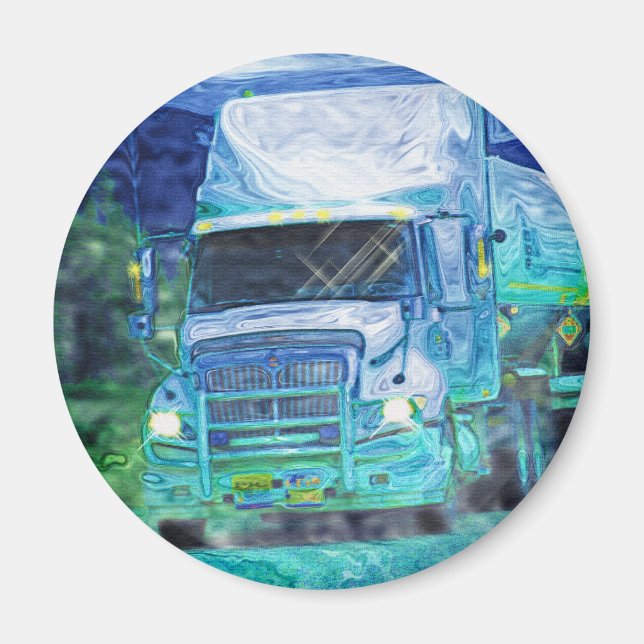 CARGO TRUCK BIG RIG TRUCKERS Gifts Magnet (Front)