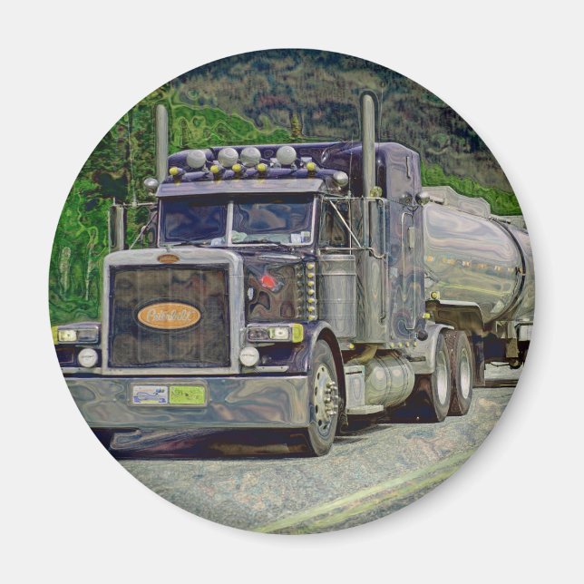 CARGO TRUCK BIG RIG TRUCKERS Gifts Magnet (Front)