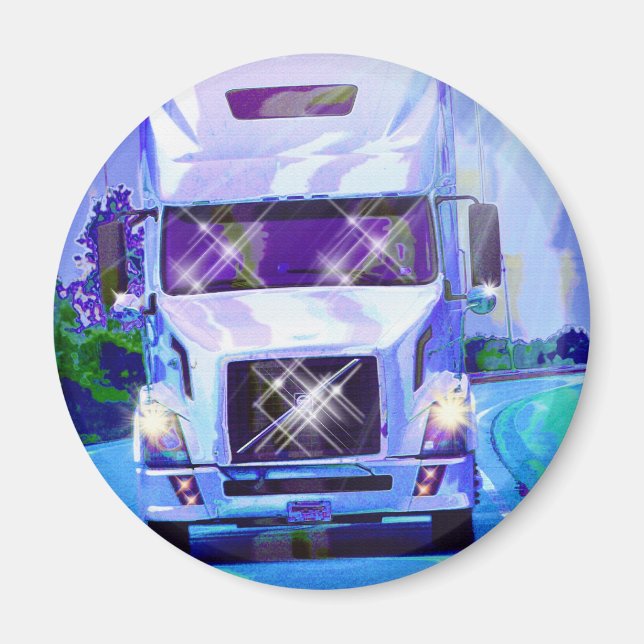 CARGO TRUCK BIG RIG TRUCKERS Gifts Magnet (Front)