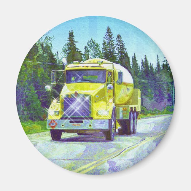 CARGO TRUCK BIG RIG TRUCKERS Gifts Magnet (Front)