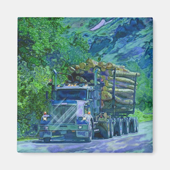 CARGO TRUCK BIG RIG TRUCKERS Gifts Magnet (Front)