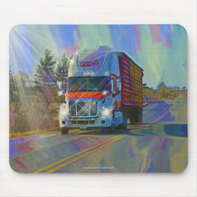 CARGO TRUCK BIG RIG TRUCKERS Gifts Mouse Pad (Front)