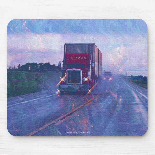 Cargo Truck Road Transport Truck Drivers Mousepad (Front)