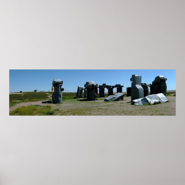 Carhenge, Nebraska Panoramic 2 Poster (Front)