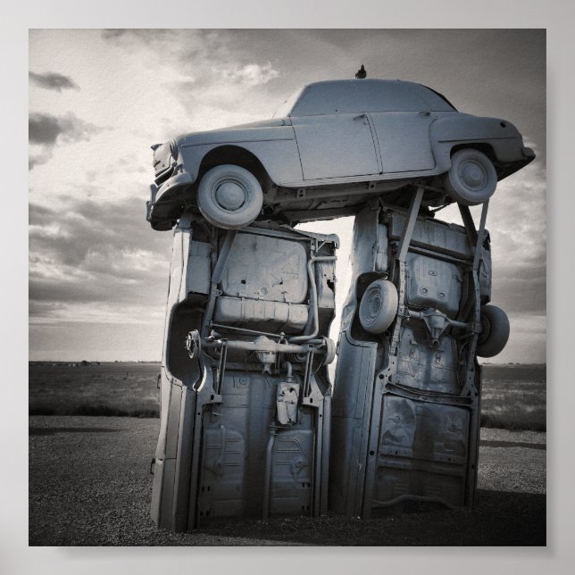 carhenge stacked cars poster (Front)