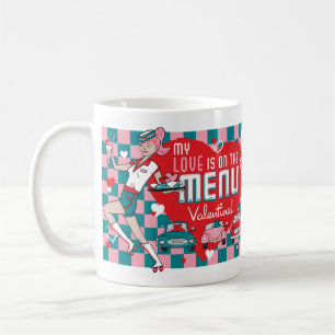 Carhop Retro Drive-In Valentine Mug