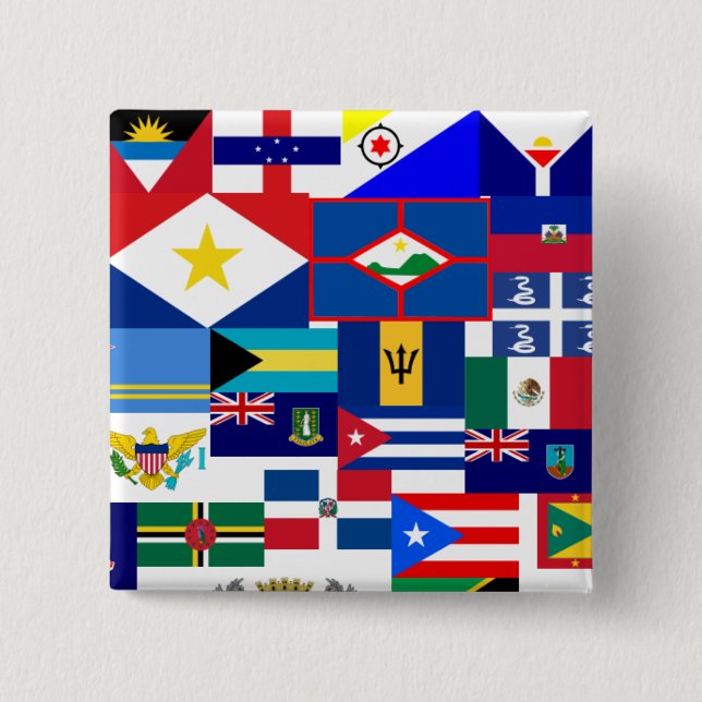 caribbean 15 cm square badge (Front)