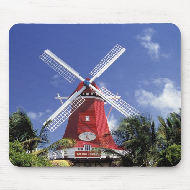 Caribbean, Aruba. Old Mill, converted into 'Mill Mouse Pad (Front)