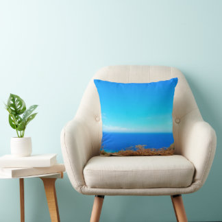 Caribbean Azure Bliss – Ocean View Throw Pillow