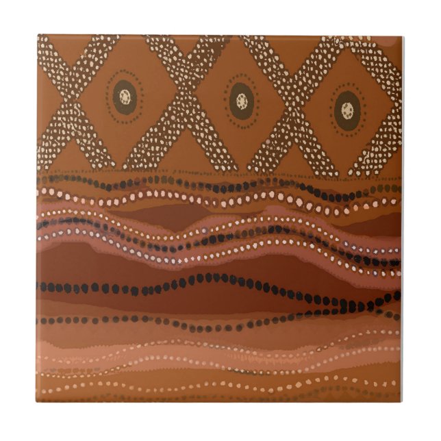 Caribbean Batik - Small Ceramic Tile (Front)