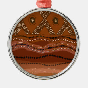 Caribbean Batik - Small Metal Ornament