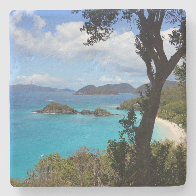 Caribbean Bay Stone Coaster (Front)