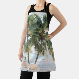Caribbean Beach Bliss 7 #travel #art Apron