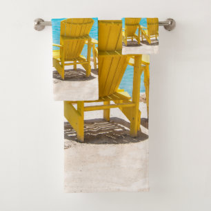 Caribbean Beach Chair Oasis #2 #caribbean #wall Bath Towel Set