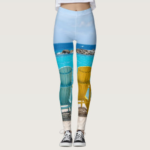 Caribbean Beach Chair Oasis #2 #caribbean #wall Leggings