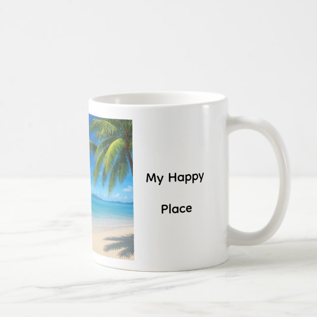 Caribbean Beach My Happy Place Coffee Mug (Right)