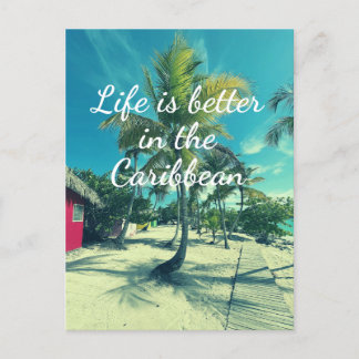 Caribbean Beach Postcard