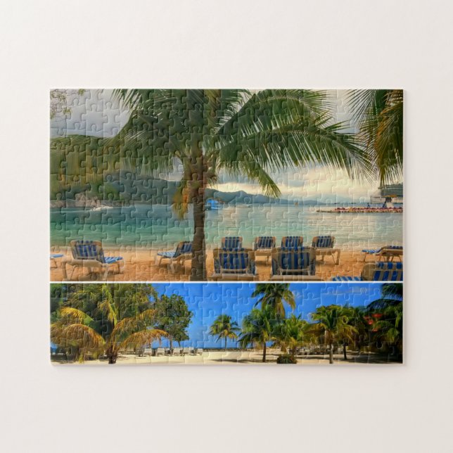 Caribbean beaches collage jigsaw puzzle (Horizontal)