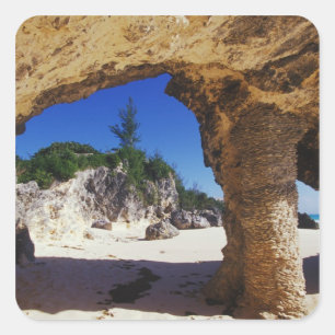 Caribbean, Bermuda, Tucker's Town. Natural Square Sticker