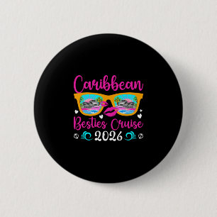 Caribbean Besties Cruise 2026 Best Friend Cruising 6 Cm Round Badge