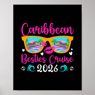 Caribbean Besties Cruise 2026 Best Friend Cruising Poster