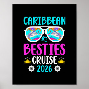 Caribbean Besties Cruise 2026 Best Friend Cruising Poster