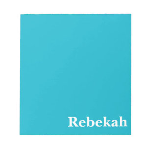 Caribbean Blue Customisable Notepad