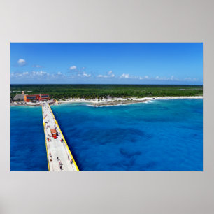 Caribbean Blue Poster