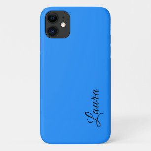 Caribbean Blue Solid Colour Minimalist Elegant Nam iPhone 11 Case