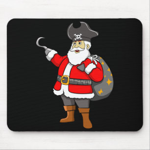 Caribbean buccaneer christmas freebooter boy santa mouse pad