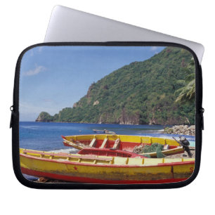 Caribbean, BWI, St. Lucia, Sailboats, Soufriere. Laptop Sleeve