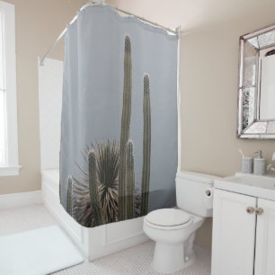 Caribbean Cactus Grove Charm 1 #art #tropical Shower Curtain