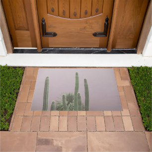 Caribbean Cactus Grove Charm 3 #tropical #art Doormat
