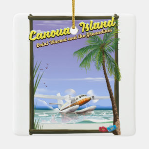Caribbean, Canouan islands paradise poster. Ceramic Ornament