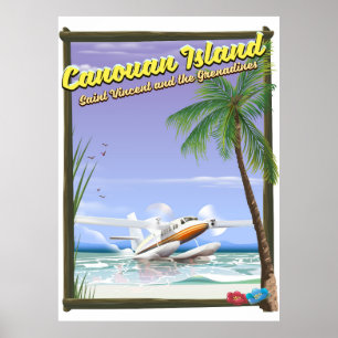 Caribbean, Canouan islands paradise poster. Poster