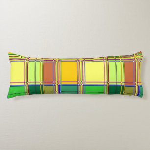 Caribbean Colorful Fabric Madras Tartan Body Cushion