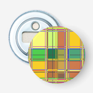 Caribbean Colorful Fabric Madras Tartan Bottle Opener