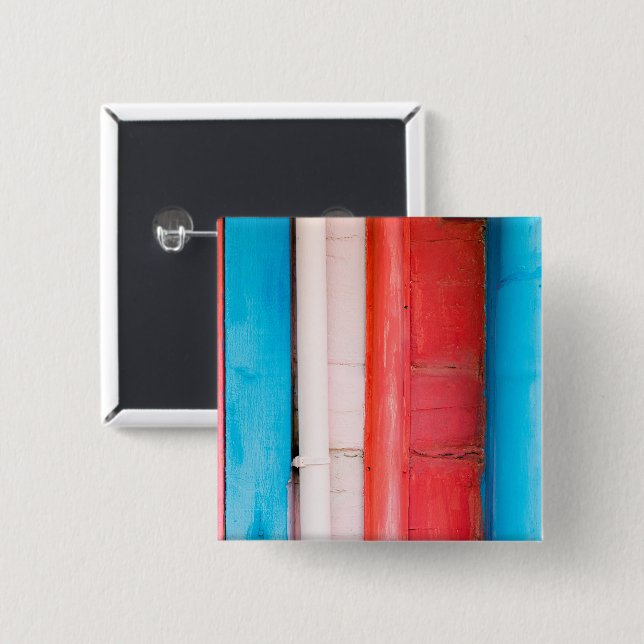 Caribbean colours - abstract 15 cm square badge (Front & Back)