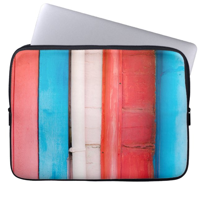 Caribbean colours - abstract laptop sleeve (Front)