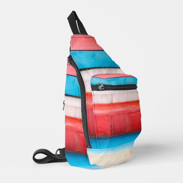 Caribbean colours - abstract sling bag (Left Corner)