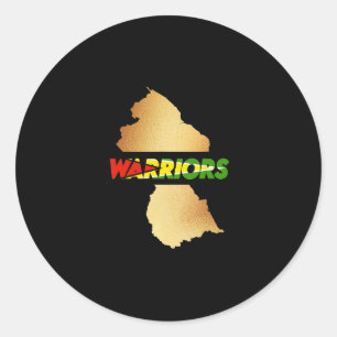 Caribbean Cricket Guyana Warriors Guyanese Cricket Classic Round Sticker