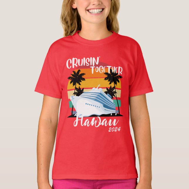 Caribbean Cruise 2024 Family Friends Group Travel T-Shirt (Front)