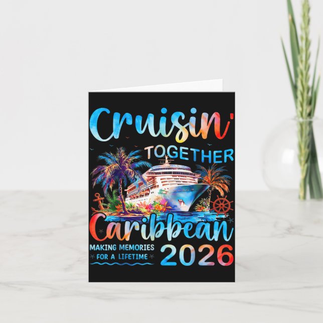 Caribbean Cruise 2026 Family Vacation Cruisin’ Tog Card (Front)