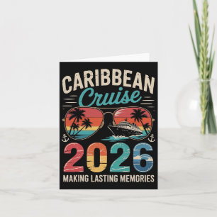 Caribbean Cruise 2026 Vacation Trip Matching Famil Card