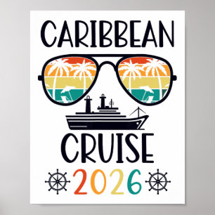 Caribbean Cruise 2026 Vacation Trip Matching Famil Poster