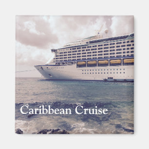 Caribbean Cruise - 2 Inch Square Magnet