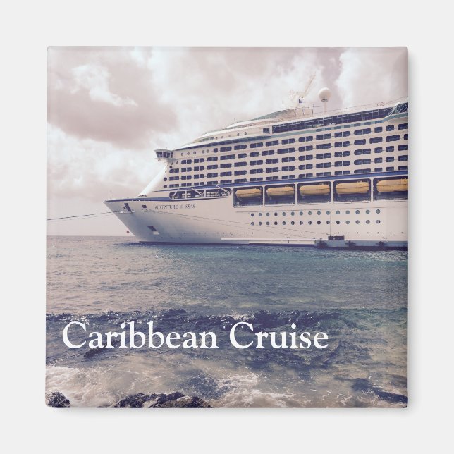Caribbean Cruise - 2 Inch Square Magnet (Front)
