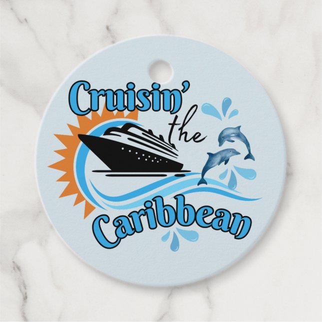 Caribbean Cruise  Favour Tags (Front)