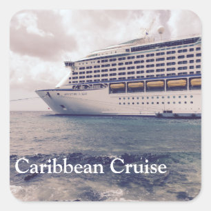 Caribbean Cruise - Square Stickers, Glossy Square Sticker